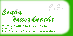 csaba hauszknecht business card